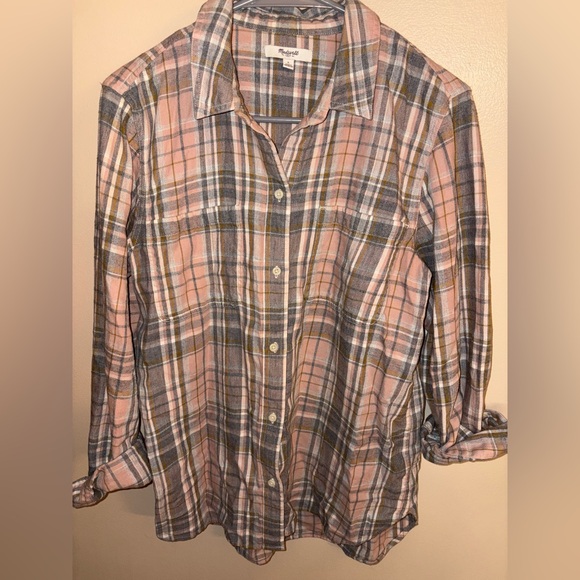 Madewell Tops - Madewell flannel Sunday shirt large
